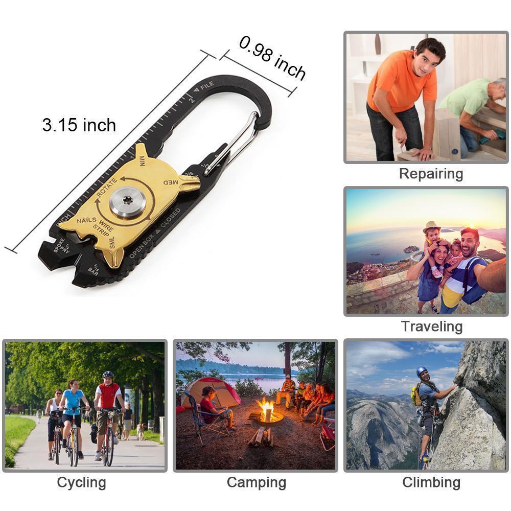 Hirundo 20-in-1 EDC Portable Mini Utility Multi Tool Keyring - Image 3