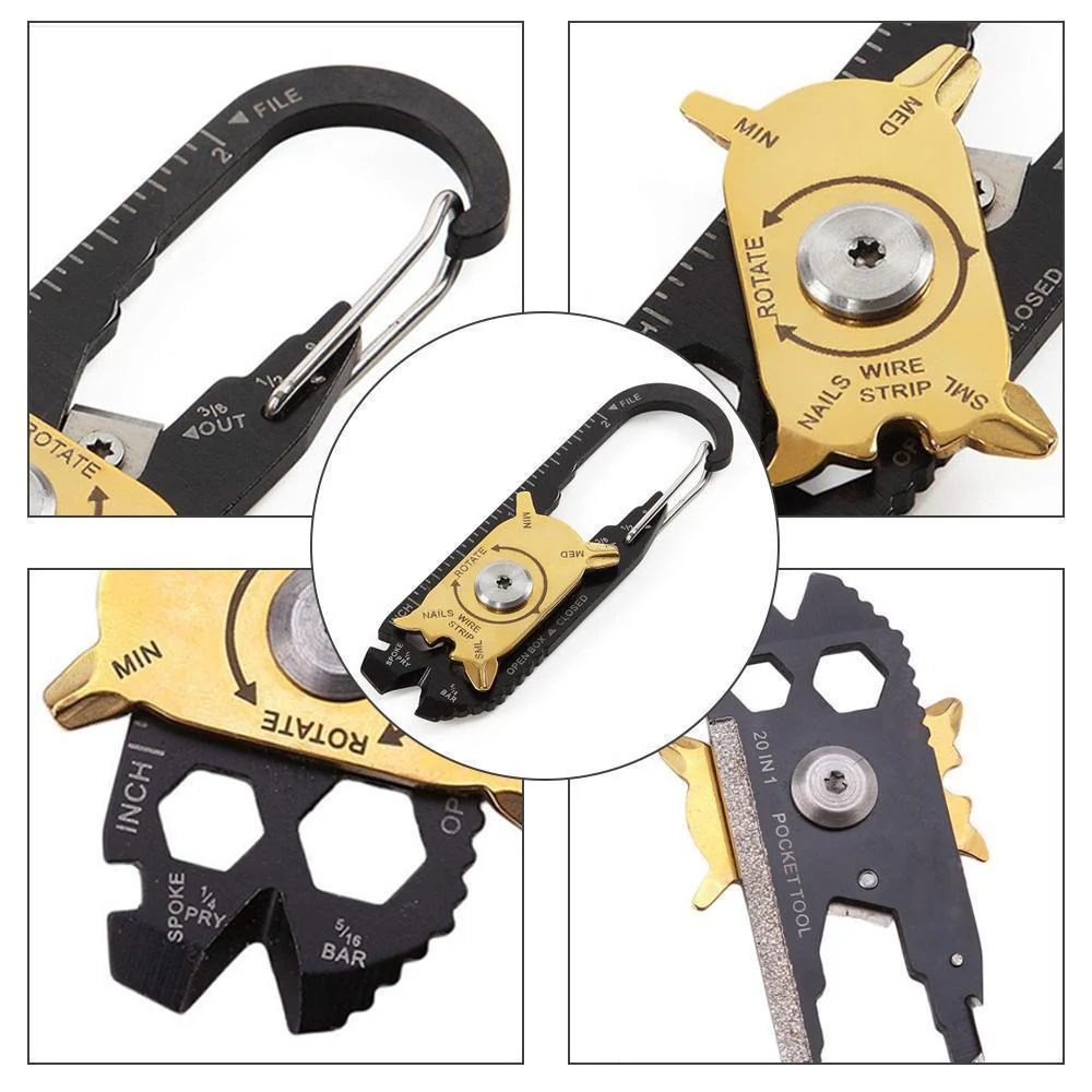 Hirundo 20-in-1 EDC Portable Mini Utility Multi Tool Keyring - Image 5