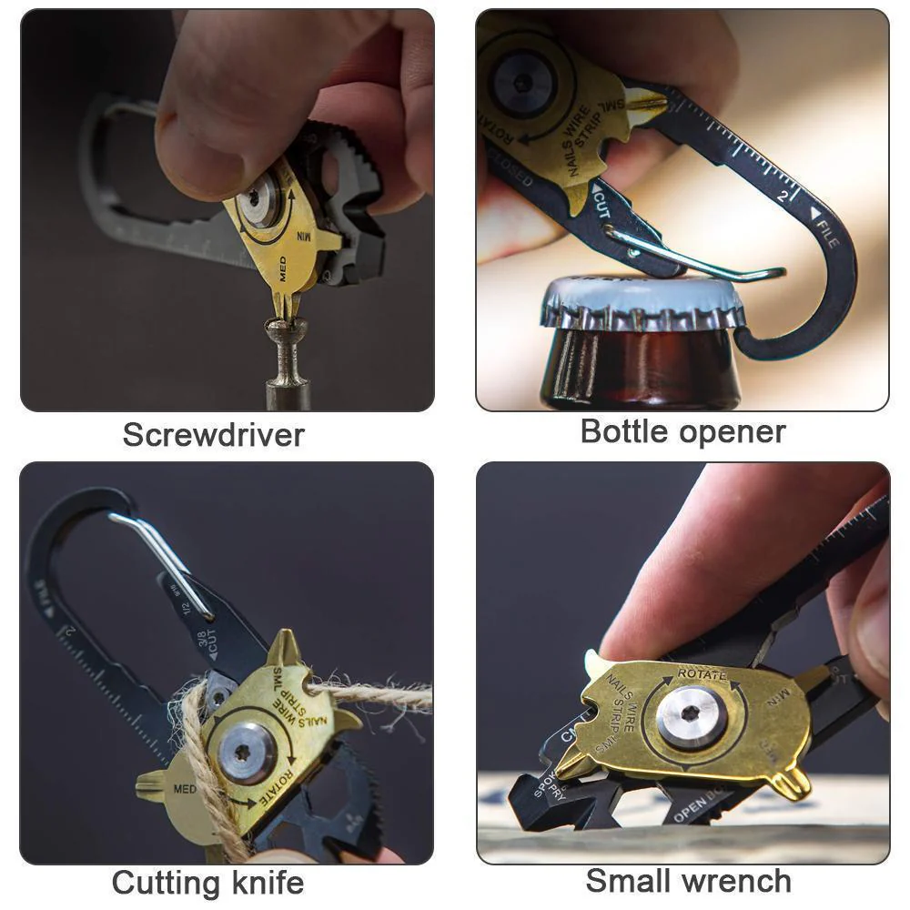 Hirundo 20-in-1 EDC Portable Mini Utility Multi Tool Keyring - Image 7