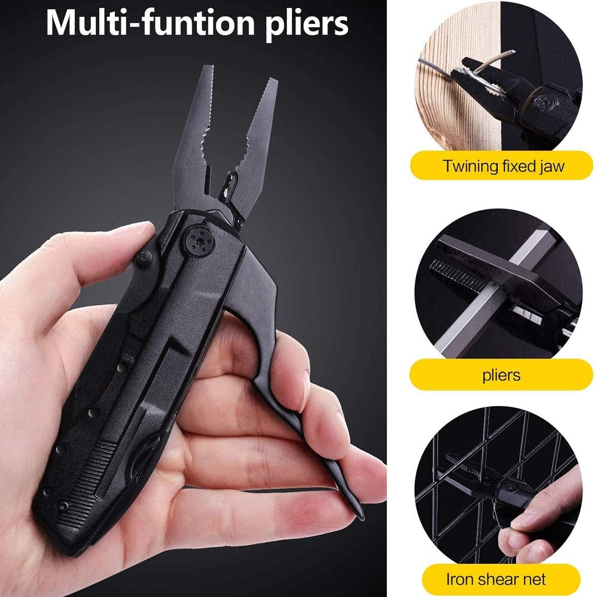 Saker 7 in 1 Stainless Steel Pocket Knife Pliers - Image 6
