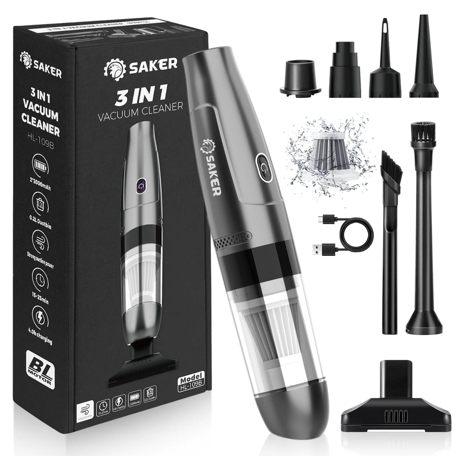 SAKER® 3-in-1 Portable Vacuum Cleaner - Image 3