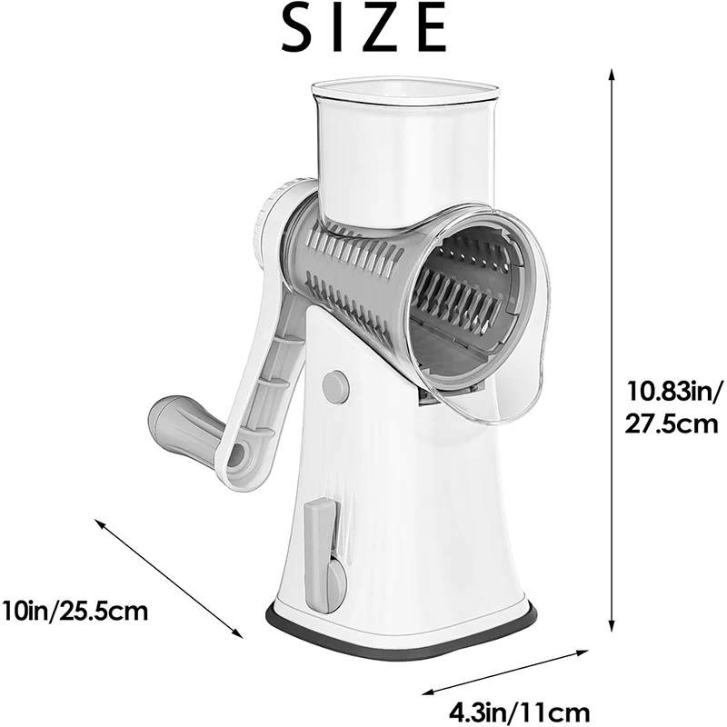 SAKER® 5 in 1 Rotary Cheese Grater Shredder - Image 7