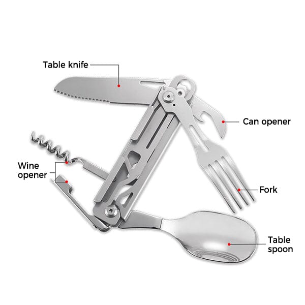 SAKER® 6-in-1 Camping Flatware Set - Image 4