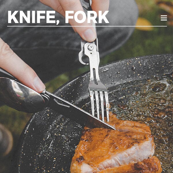 SAKER® 6-in-1 Camping Flatware Set - Image 8