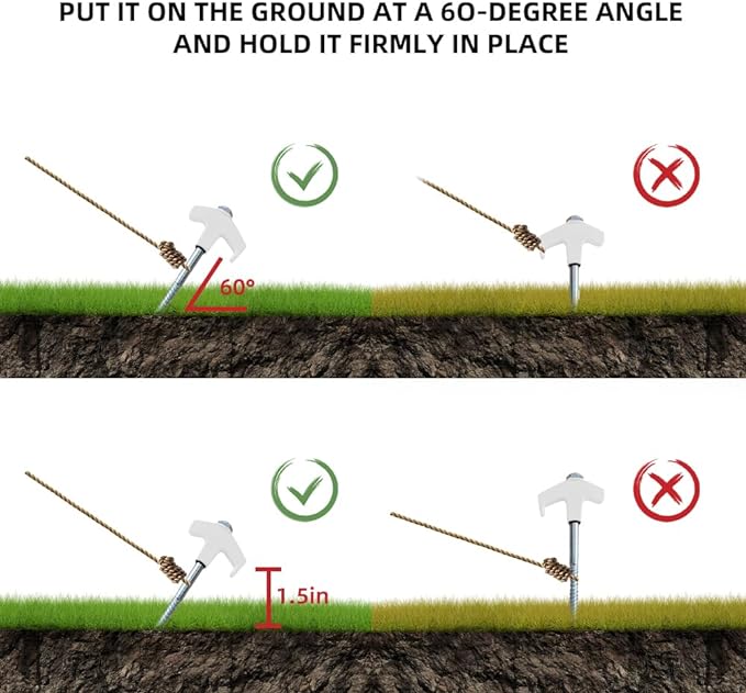 SAKER® 8" Screw in Tent Stakes - Image 7
