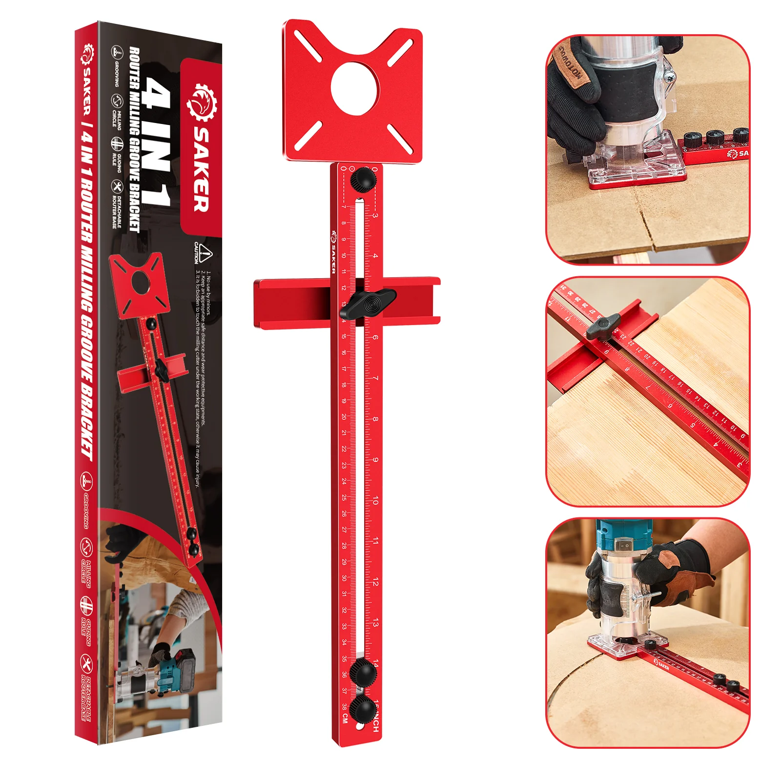 SakerĀ® Adjustable Router Milling Groove Jig