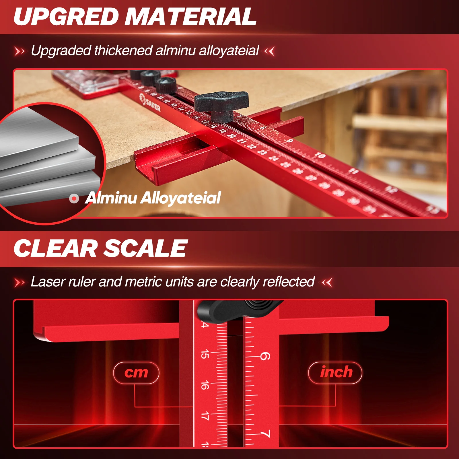 SakerĀ® Adjustable Router Milling Groove Jig - Image 6