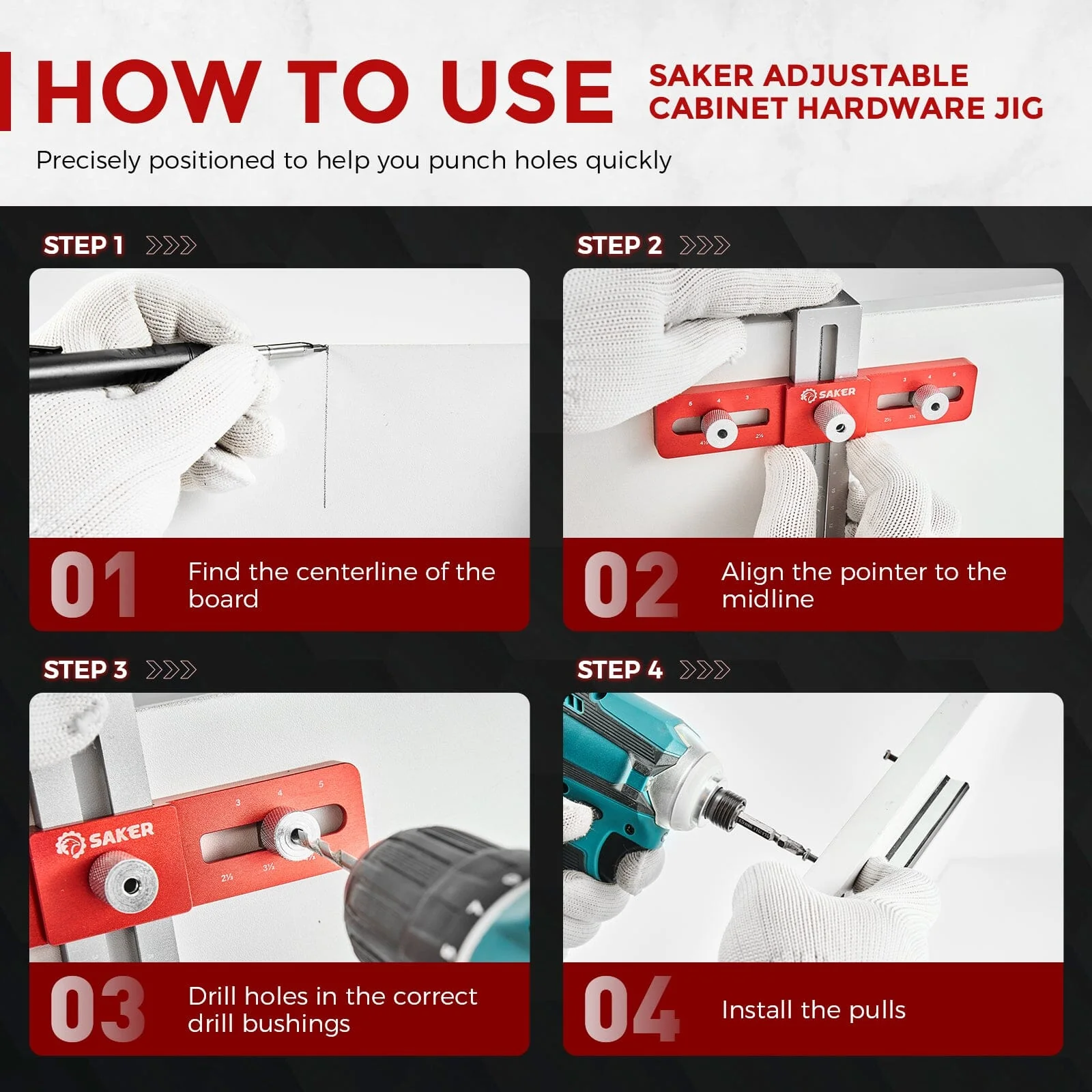 SAKER® Cabinet Door Mounting Jig - Image 17