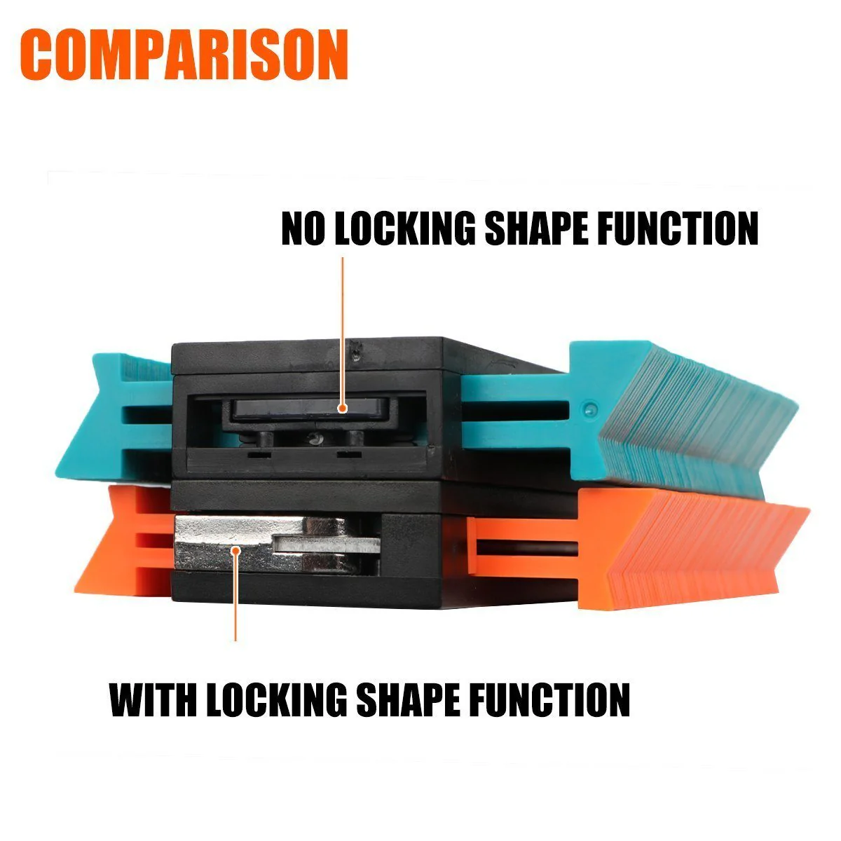 Saker® Contour Gauge Profile Tool With Lock (Black) - Image 10