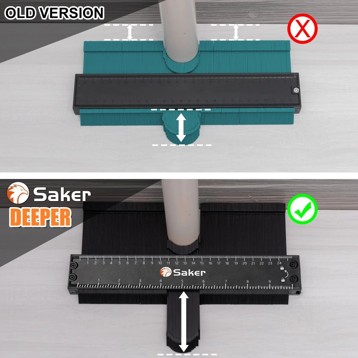 Saker® Contour Gauge Profile Tool With Lock (Black) - Image 14