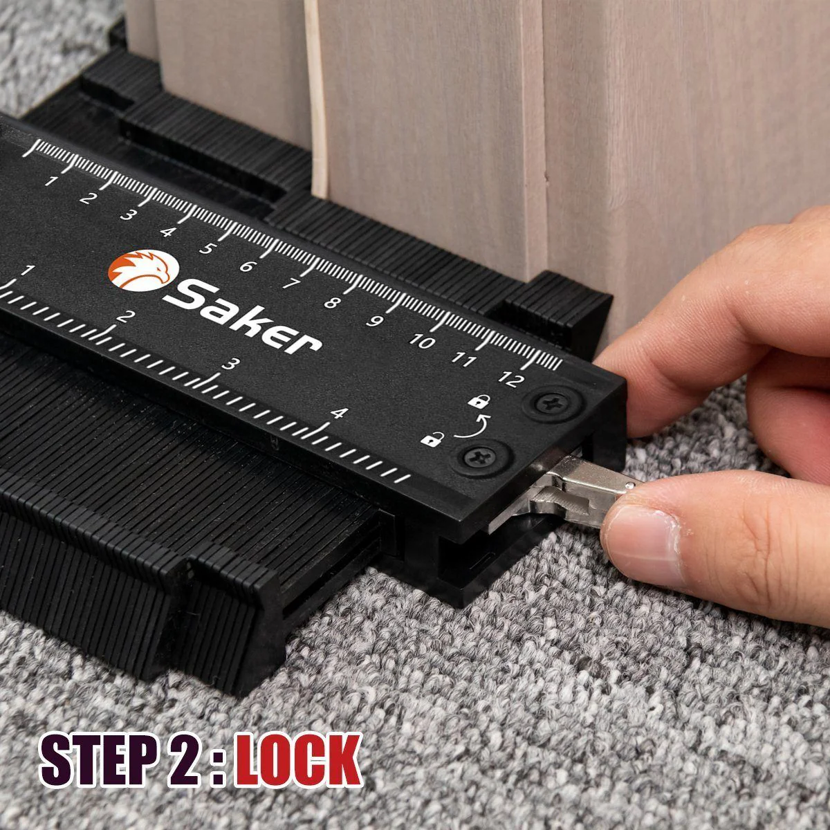Saker® Contour Gauge Profile Tool With Lock (Black) - Image 9