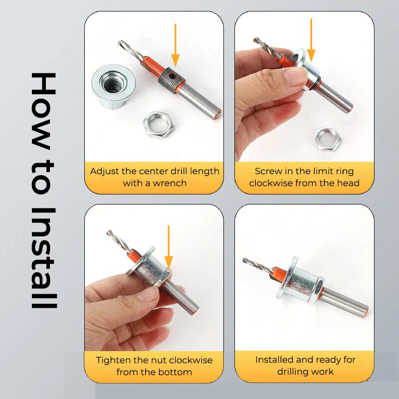 SAKER® Countersink Set with Adjustable Drill Bit - Image 5
