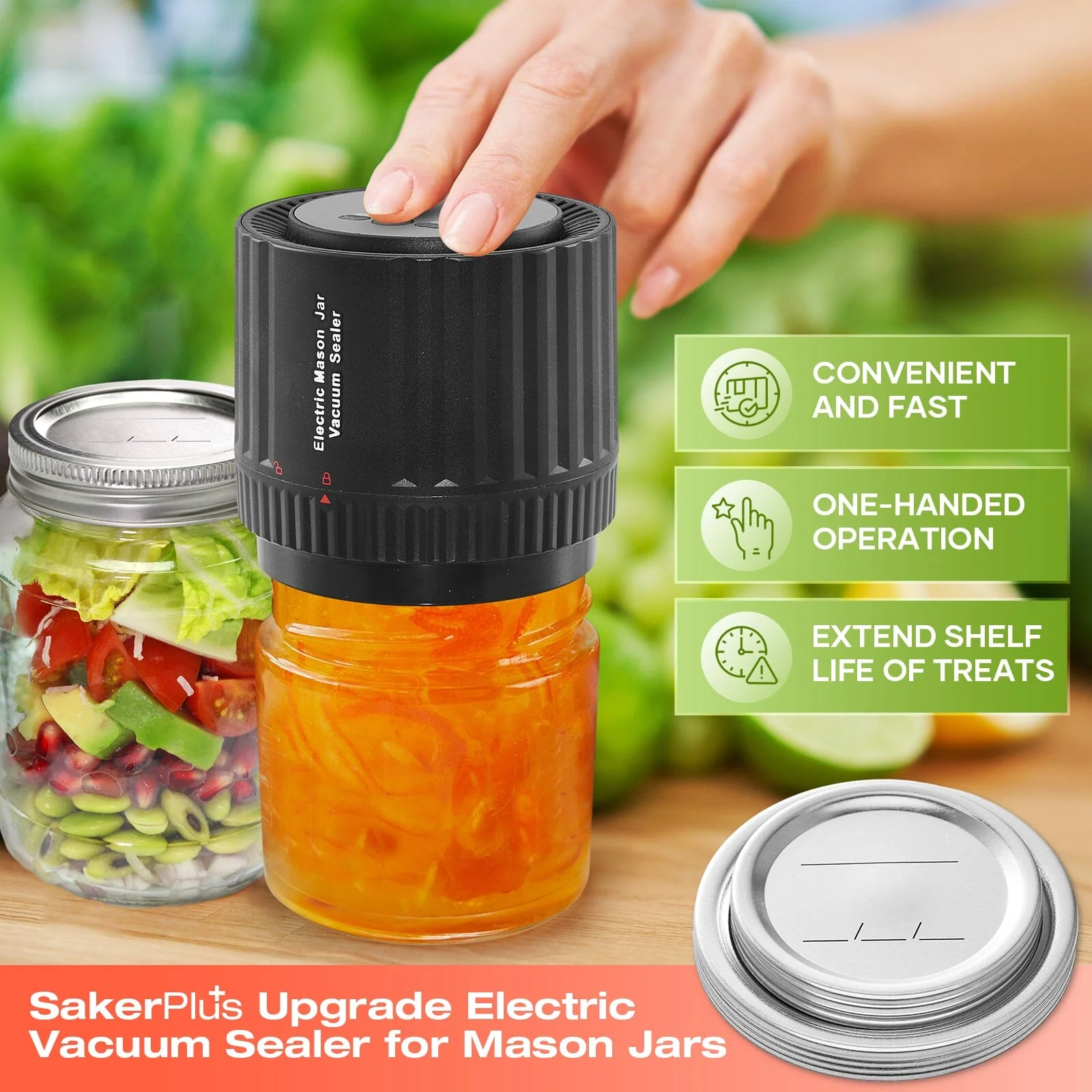 SAKER® Electric Mason Jar Vacuum Sealer - Image 9