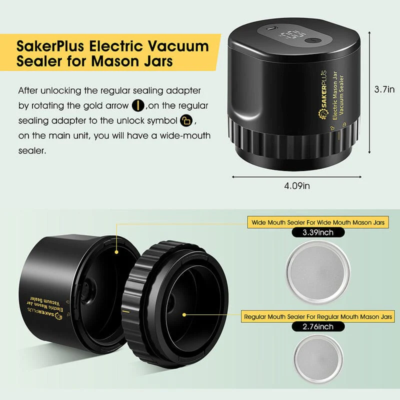 SAKER® Electric Vacuum Sealer For Mason Jars UK - Image 4