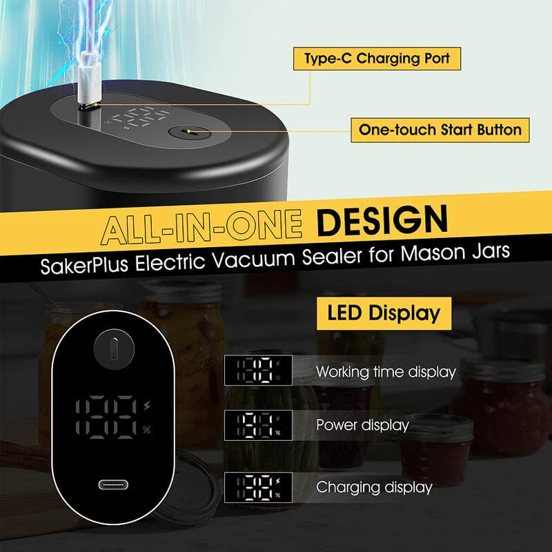 SAKER® Electric Vacuum Sealer For Mason Jars UK - Image 7