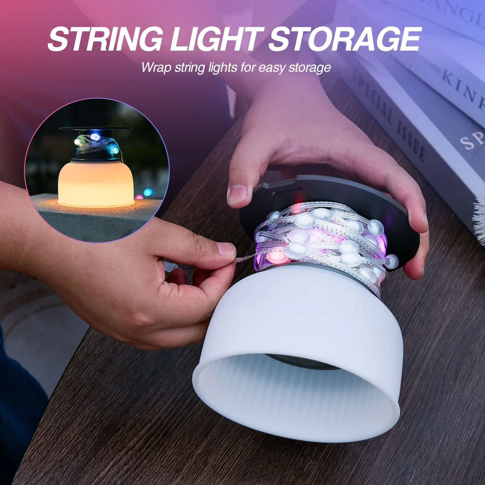 SAKER® Multicolored Camping Light String - Image 10
