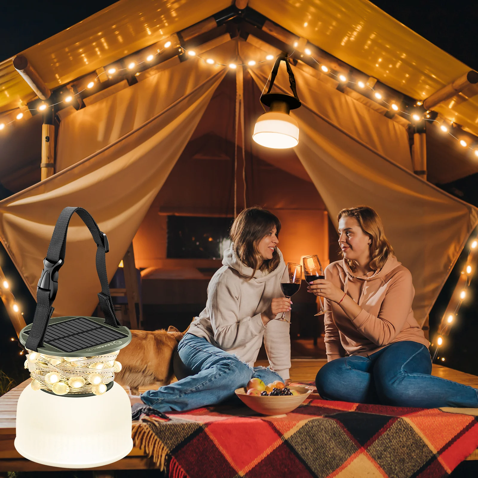 SAKER® Multicolored Camping Light String - Image 11