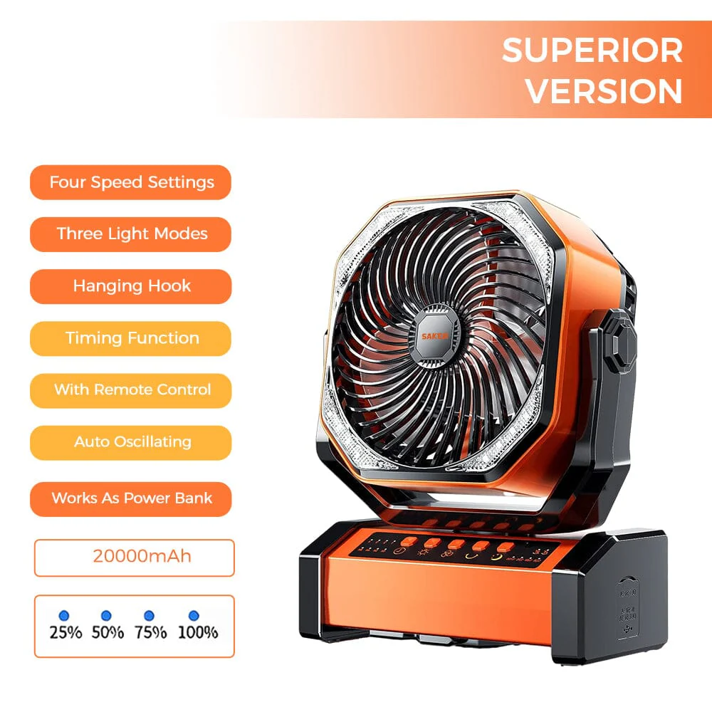 SAKER Rechargeable Camping Fan - Image 13