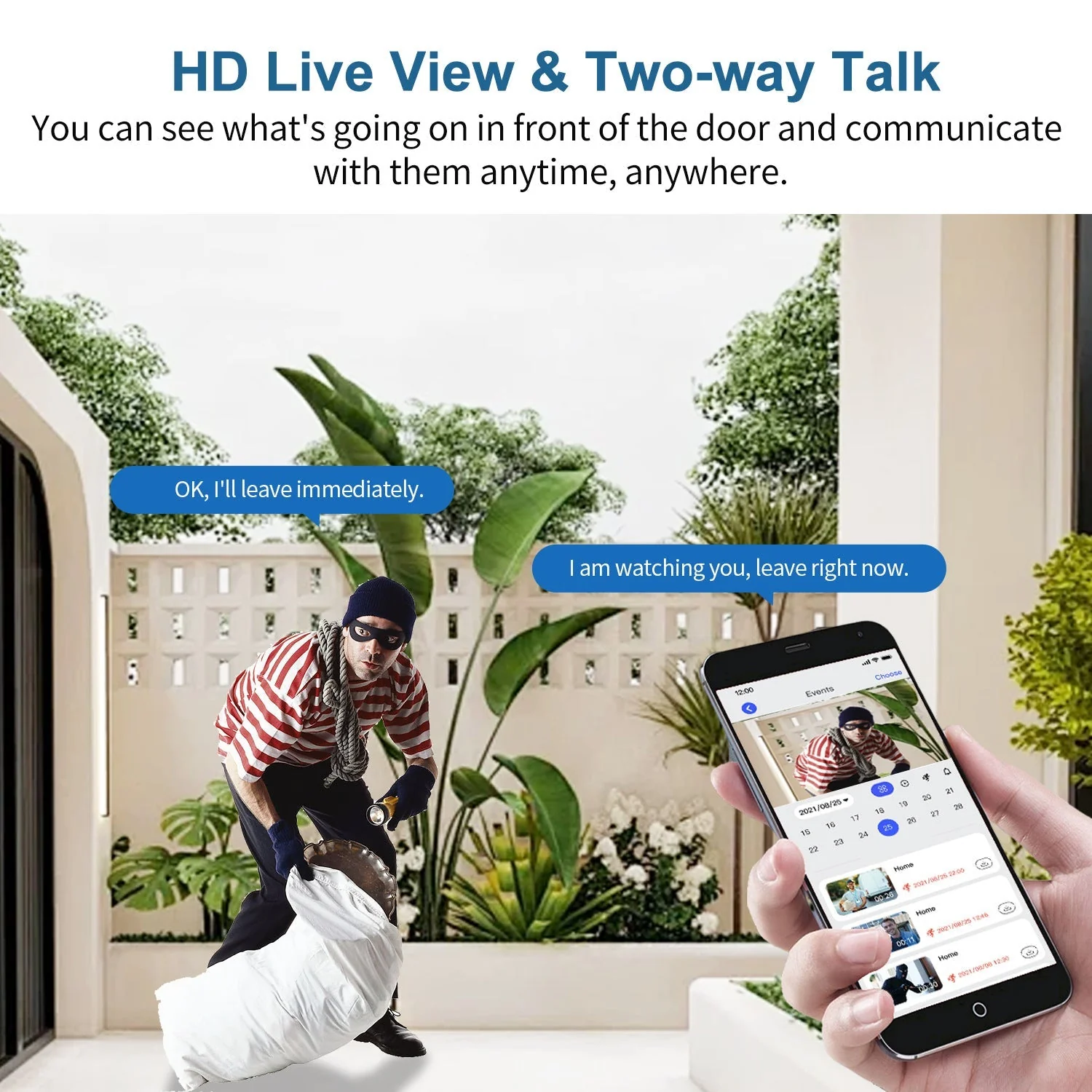 Saker 1080P Wireless Doorbell Video Camera - Image 2