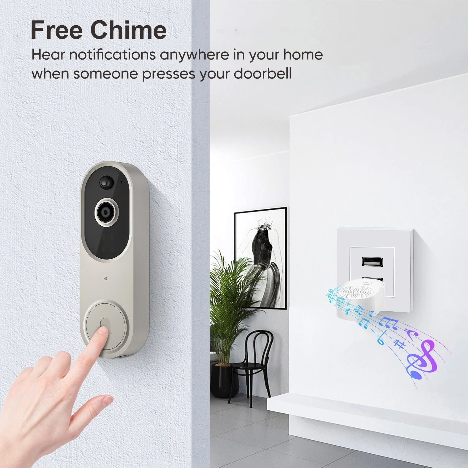 Saker 1080P Wireless Doorbell Video Camera - Image 10