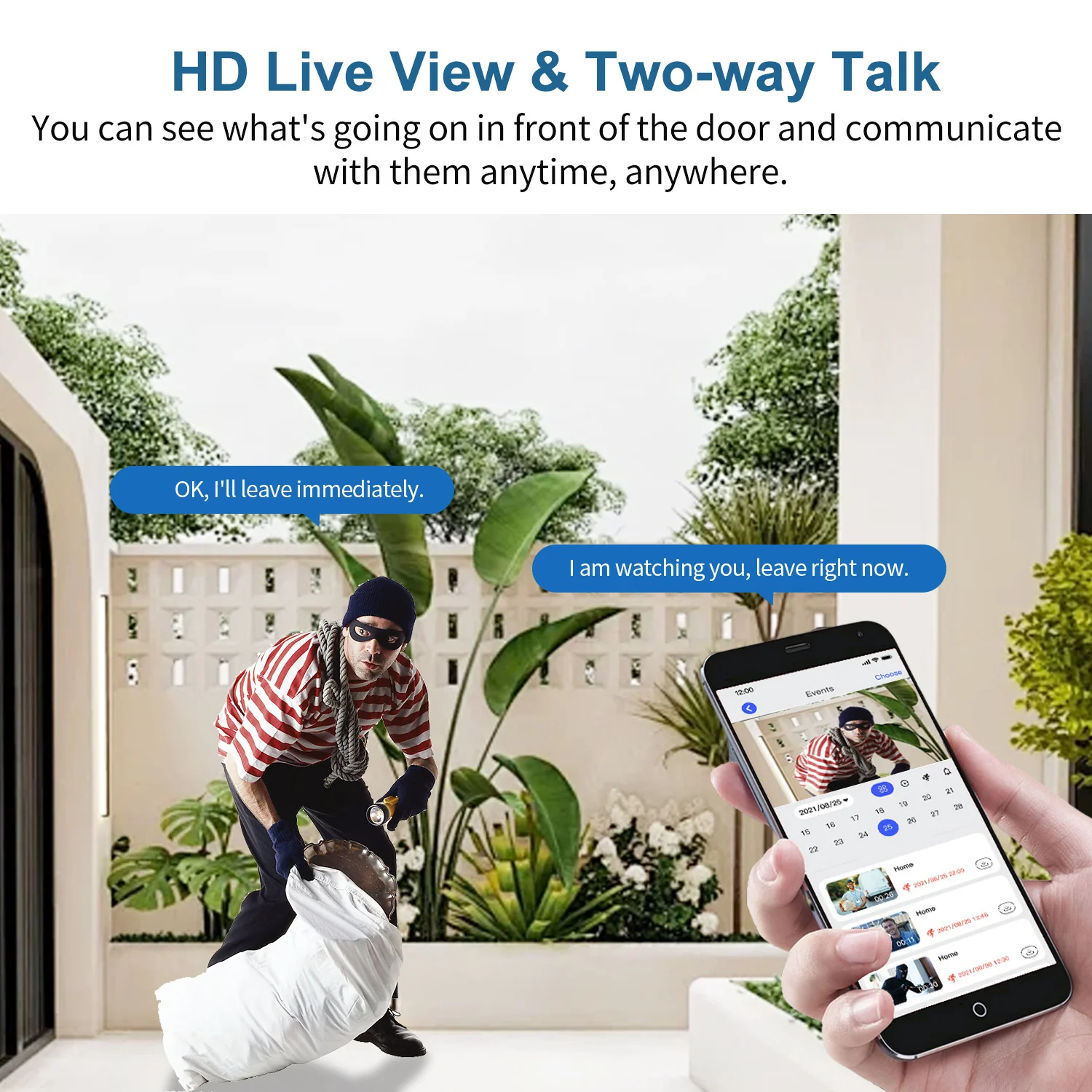 Saker 1080P Wireless Doorbell Video Camera - Image 2