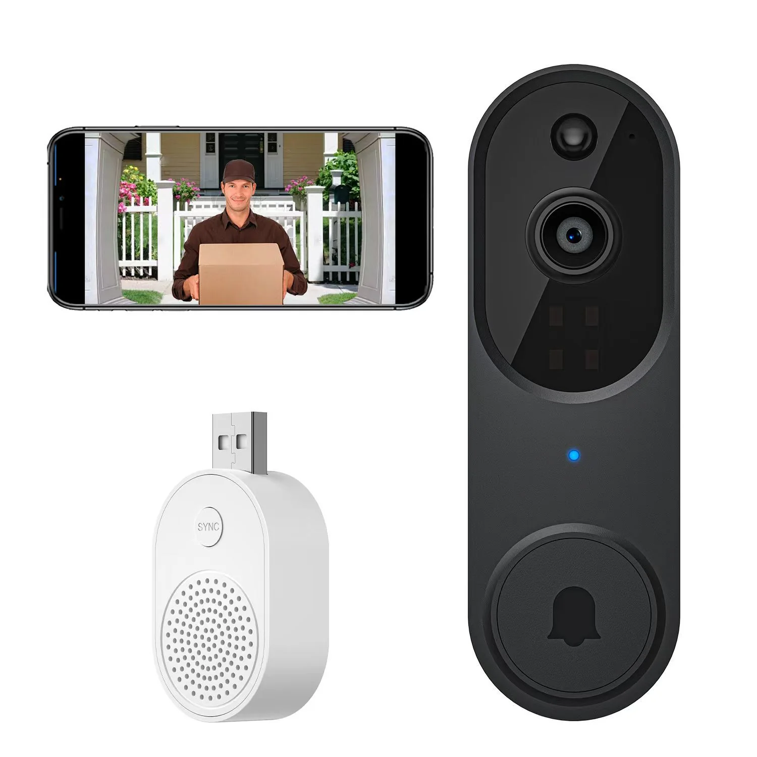 Saker 1080P Wireless Doorbell Video Camera - Image 5