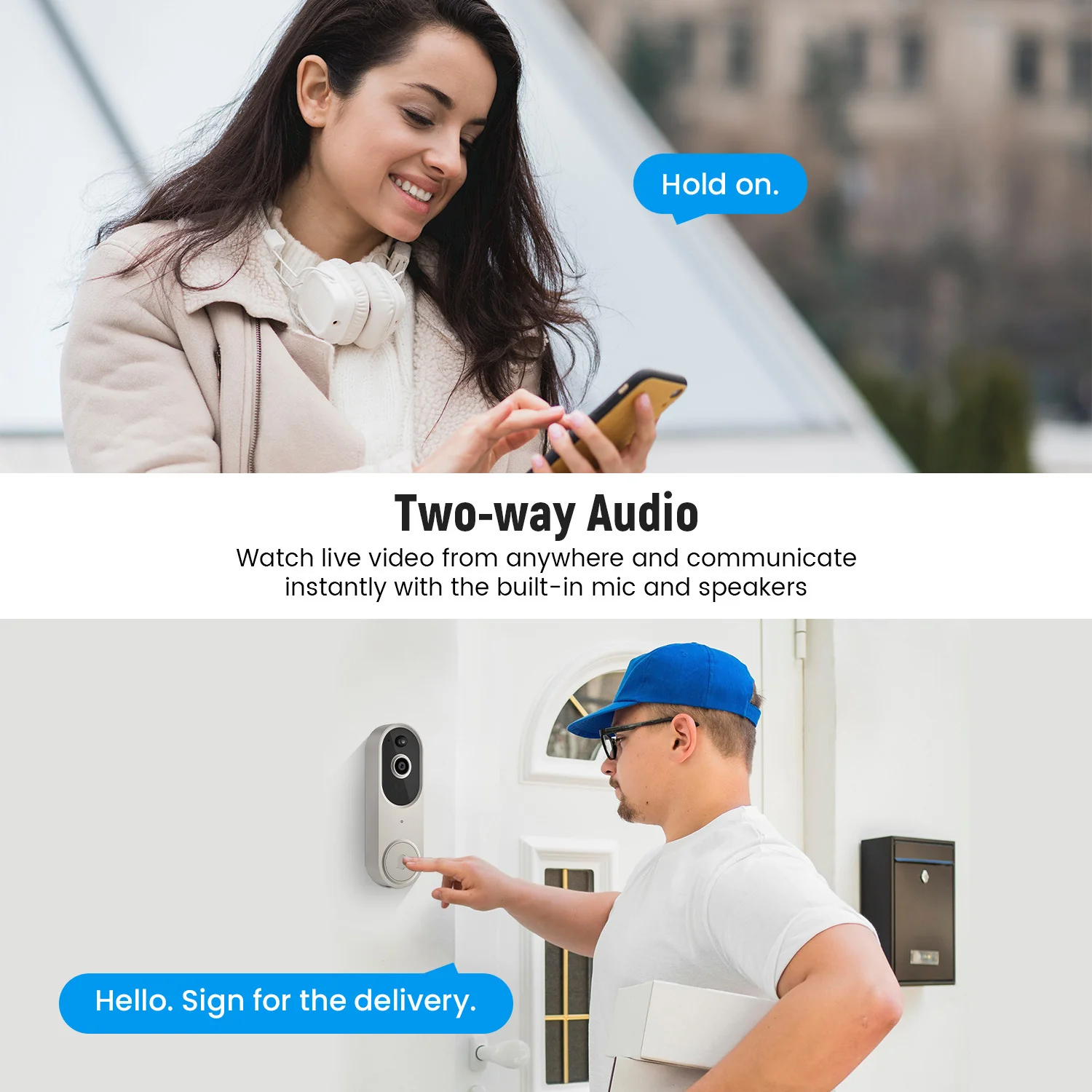 Saker 1080P Wireless Doorbell Video Camera - Image 7