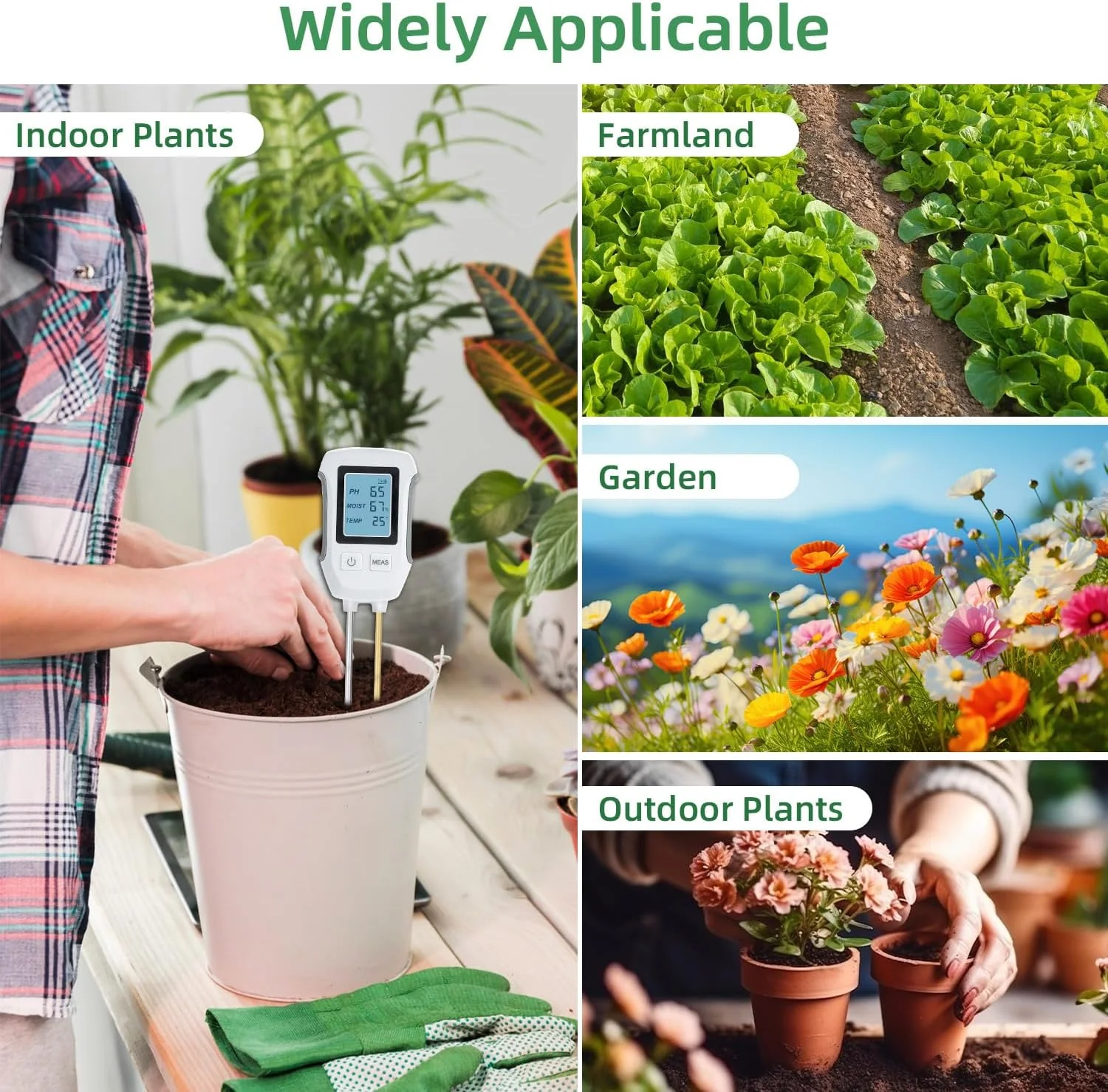 Saker 3 in 1 Digital Plant Soil Moisture Meter - Image 9