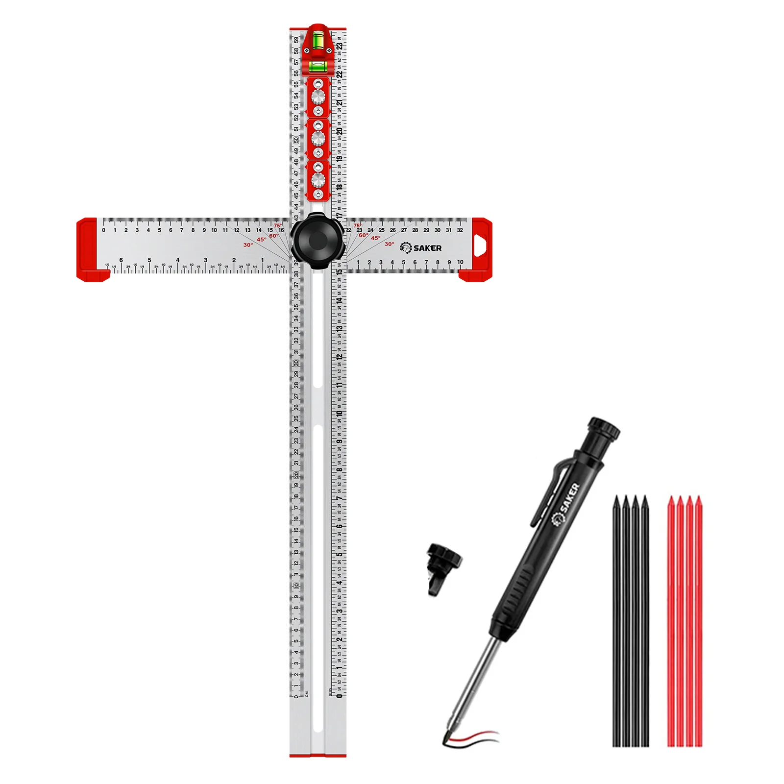 SAKER® 4 in 1 Drilling Positioning Ruler - Image 11