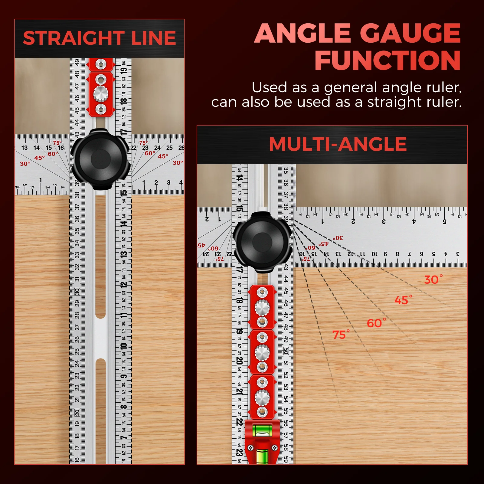 SAKER® 4 in 1 Drilling Positioning Ruler - Image 9
