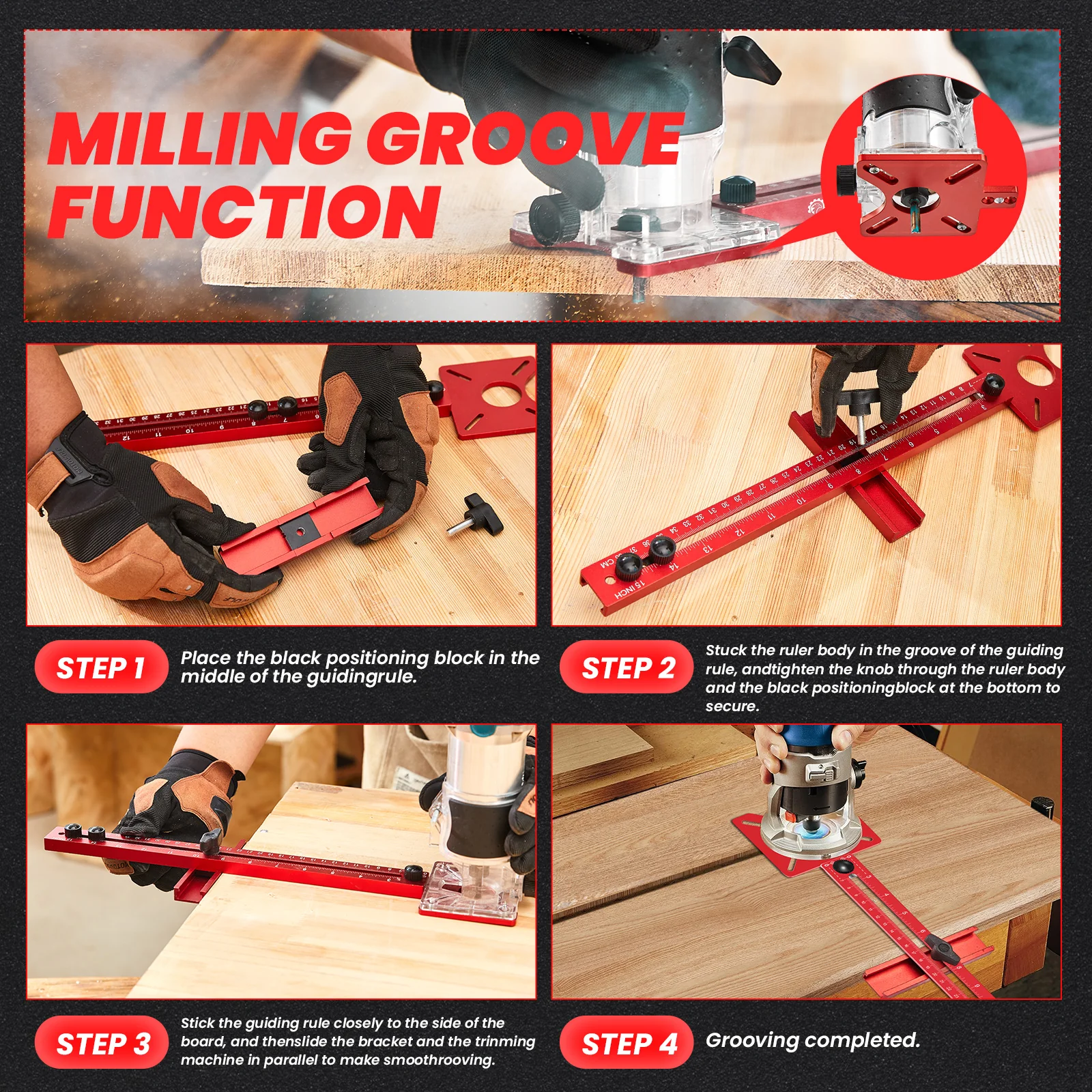 SAKER® 4 in 1 Router Milling Groove Bracket - Image 9