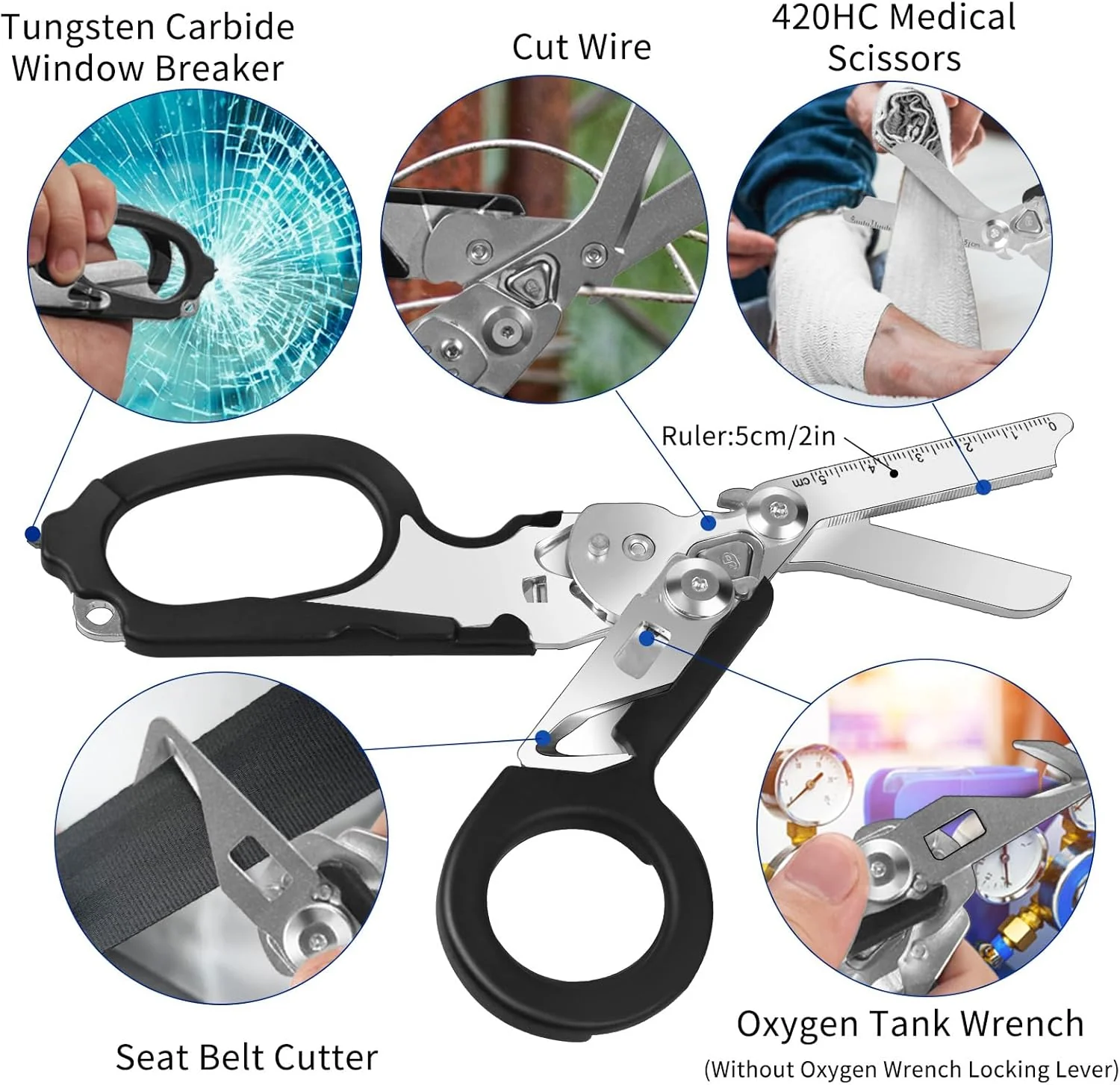 SAKER 6 In 1 Multifunctional Trauma Shears - Image 5