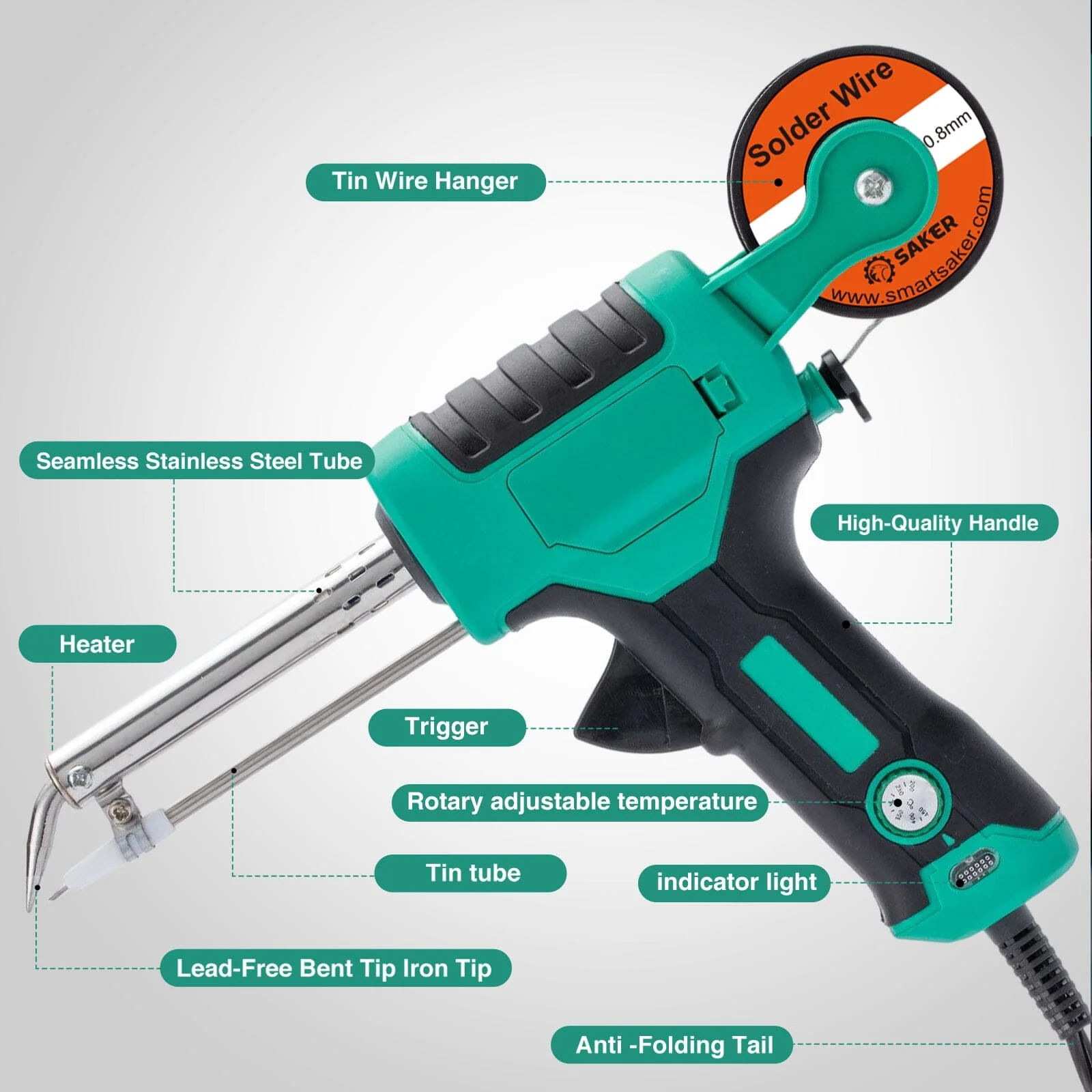 Saker Adjustable Temperature Soldering Iron Kit - Image 5