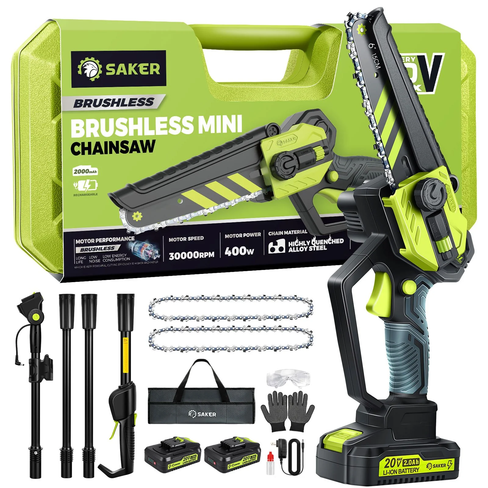 Sakerplus® Cordless Pole Saw and Mini Chainsaw - Image 7