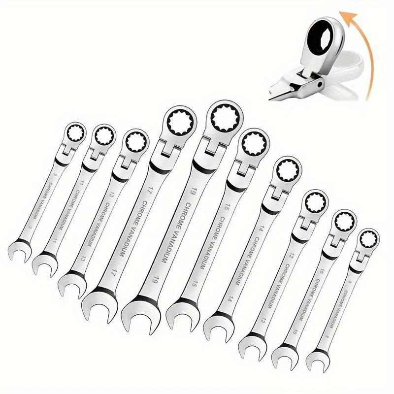 SAKER Flexible Head Ratchet Wrench Set - Image 8