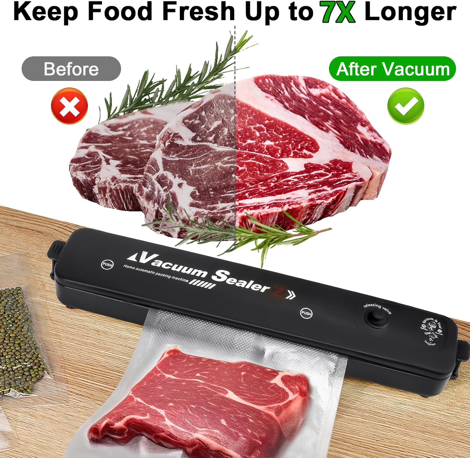 Saker Food Saver Vacuum Sealer Machine - Image 3