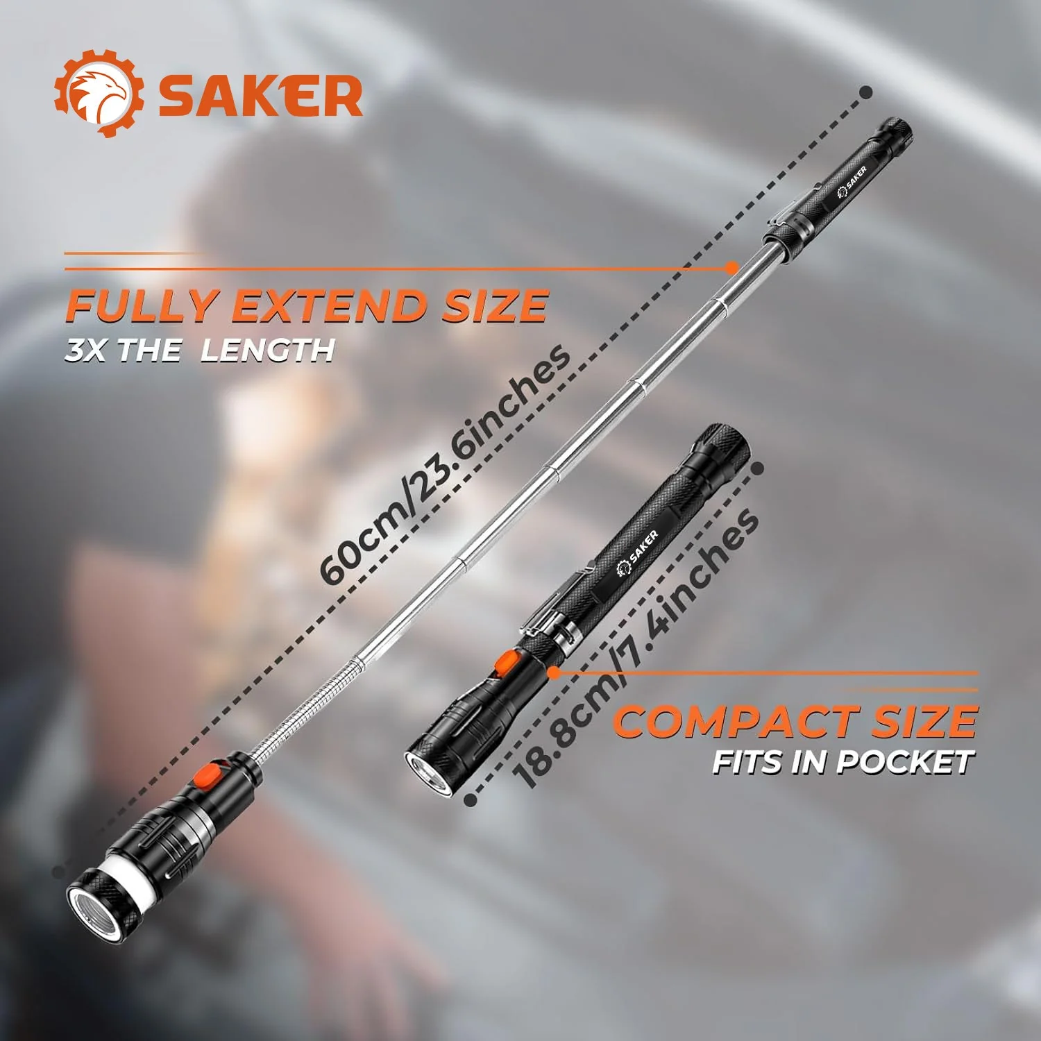 Saker LED Magnetic Pickup Tool - Image 4