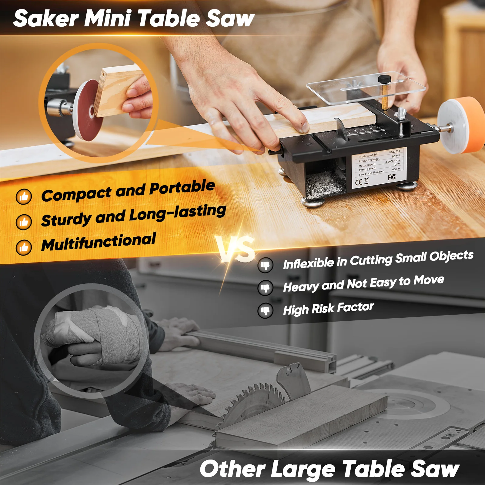 Sakerplus® Mini Multifunctional Table Saw - Image 5