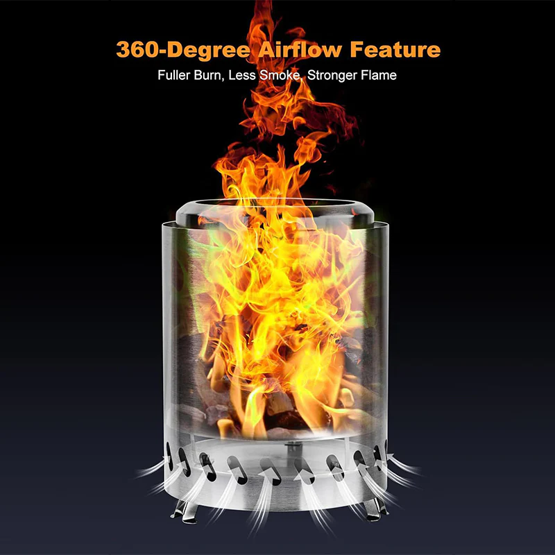 Saker Portable Smokeless Tabletop Fire Pit - Image 4