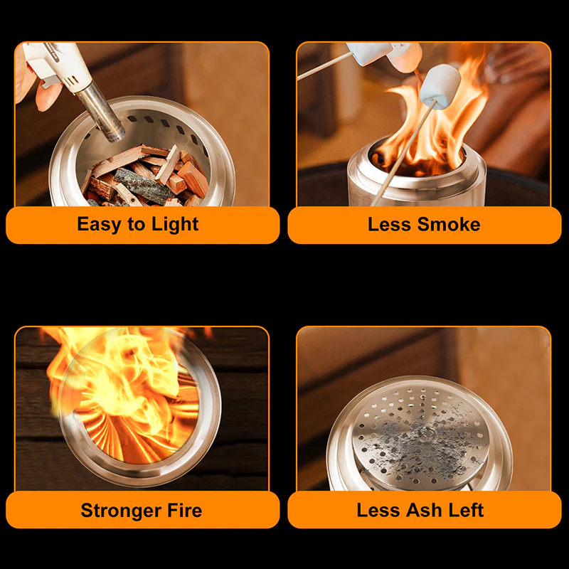 Saker Portable Smokeless Tabletop Fire Pit - Image 5