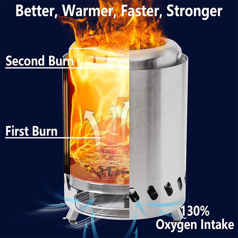 Saker Portable Smokeless Tabletop Fire Pit - Image 6