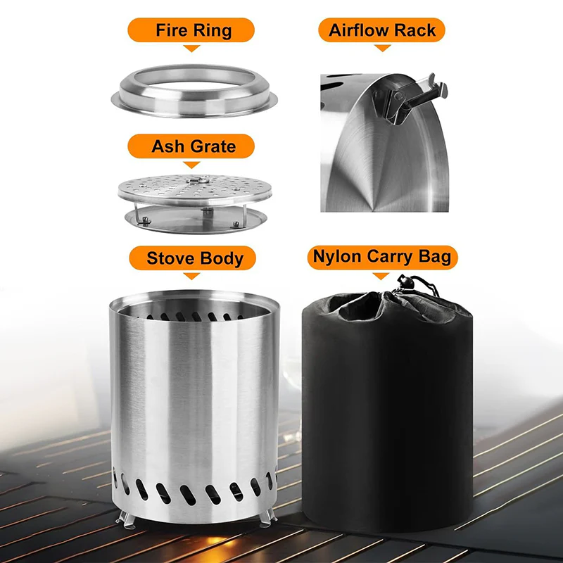 Saker Portable Smokeless Tabletop Fire Pit - Image 9