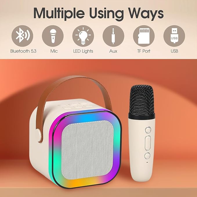 SAKER Portable Wireless Karaoke Speaker with Microphone - Image 3
