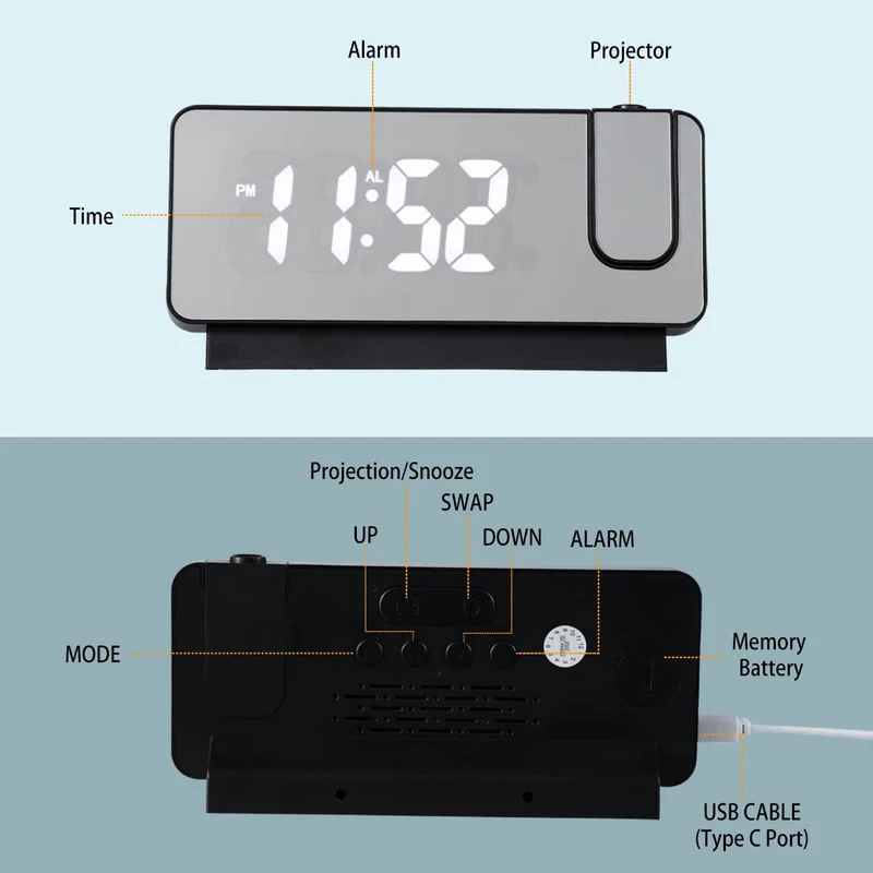 SAKER Smart Digital Projection Clock - Image 14
