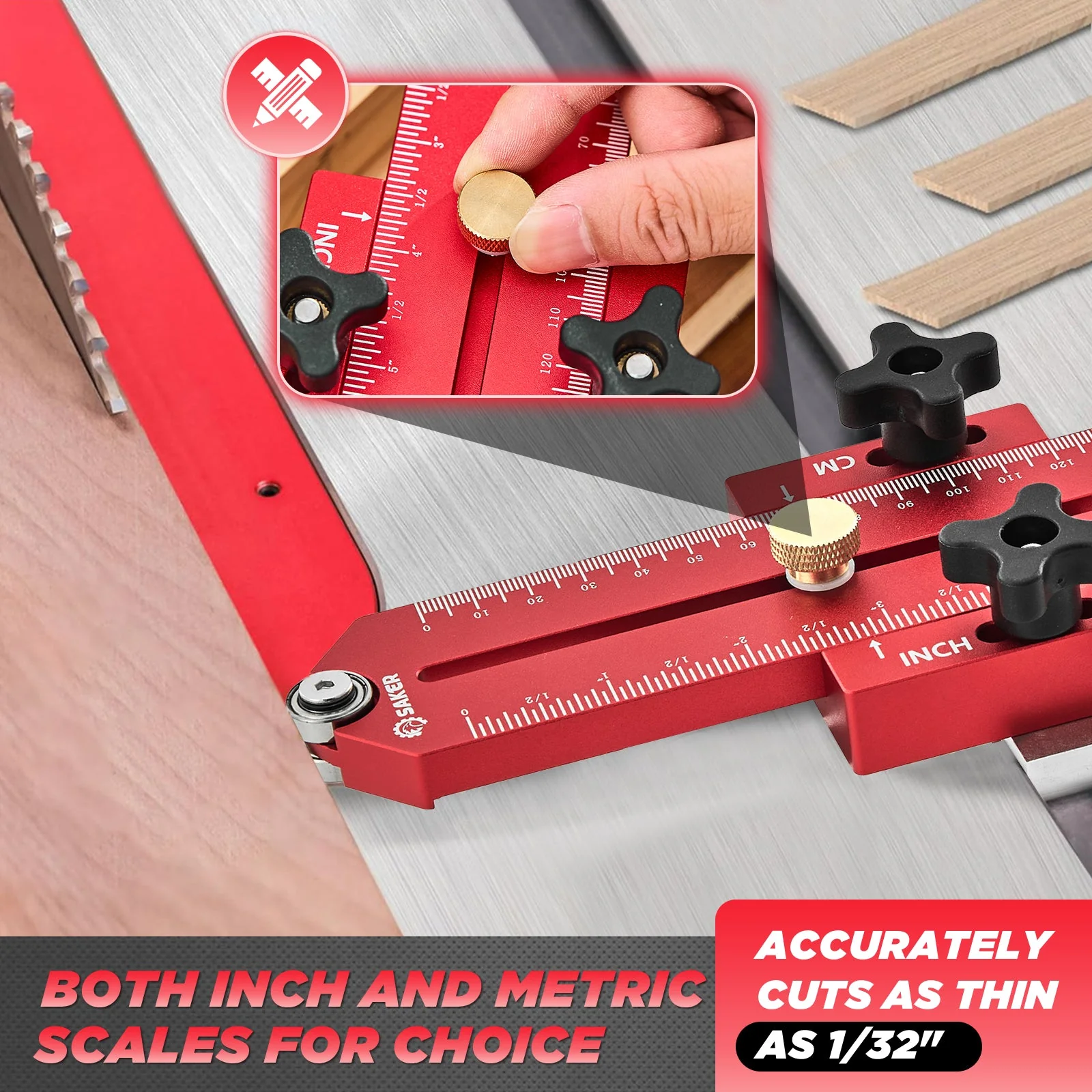 Saker Thin Rip Jig Table Saw Jig Guide - Image 5