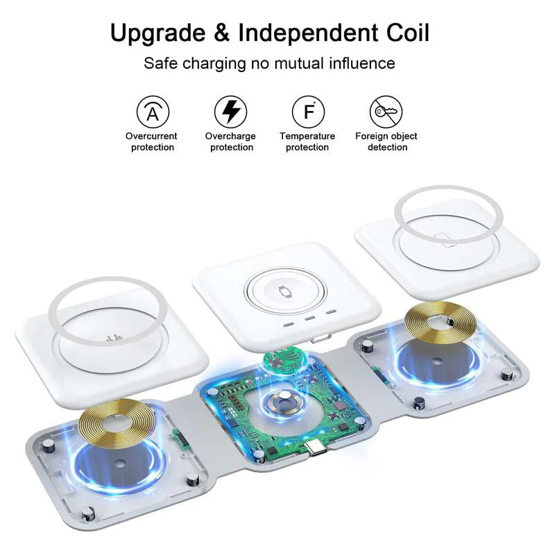 Saker Triple-Fold Magnetic Wireless Charger - Image 5