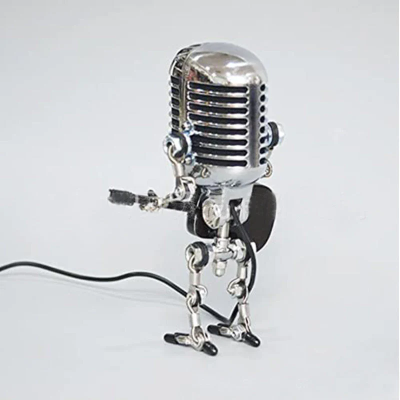 SAKER Vintage Metal Microphone Robot Desk Lamp - Image 10