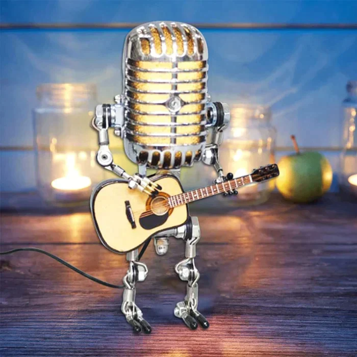 SAKER Vintage Metal Microphone Robot Desk Lamp - Image 11