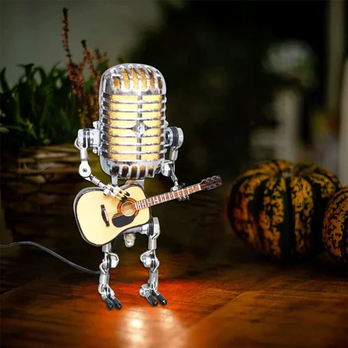 SAKER Vintage Metal Microphone Robot Desk Lamp - Image 12