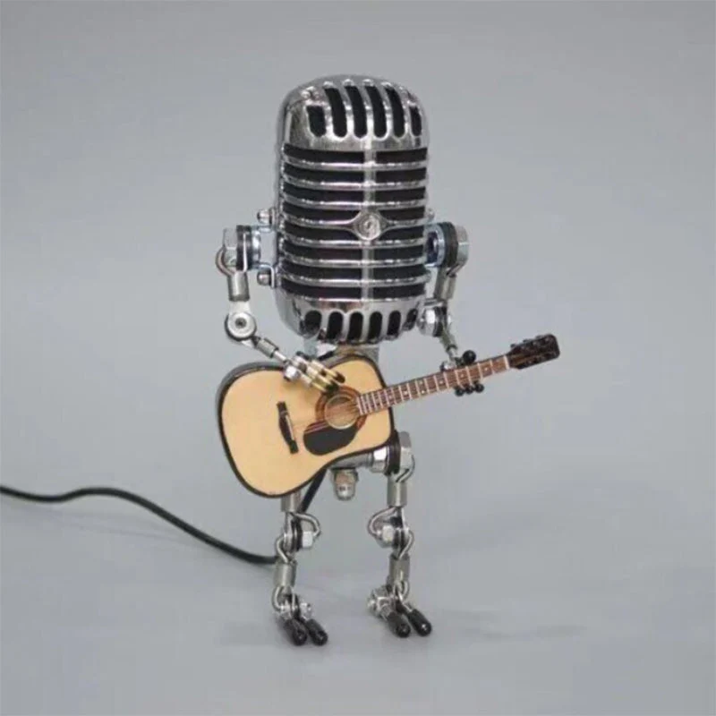 SAKER Vintage Metal Microphone Robot Desk Lamp - Image 16